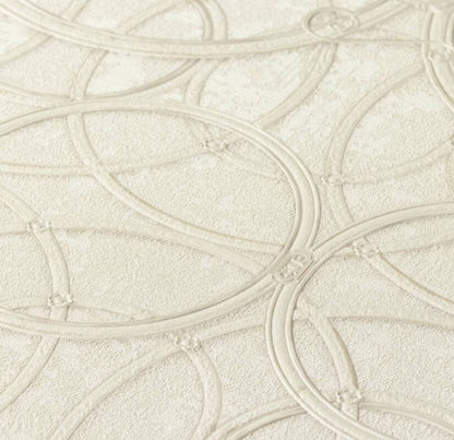 Versace Chain Wallpaper - Creme/Gold/White