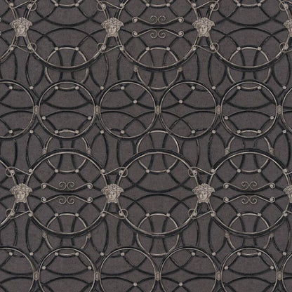 Versace Chain Wallpaper - Silver/Black
