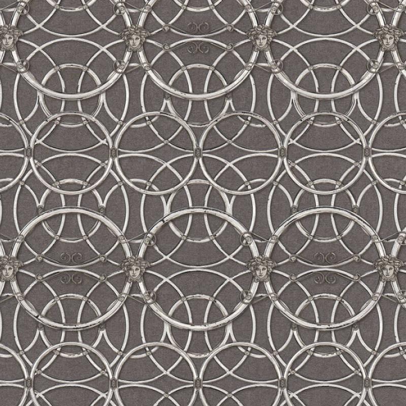 Versace Chain Wallpaper - Silver/Grey