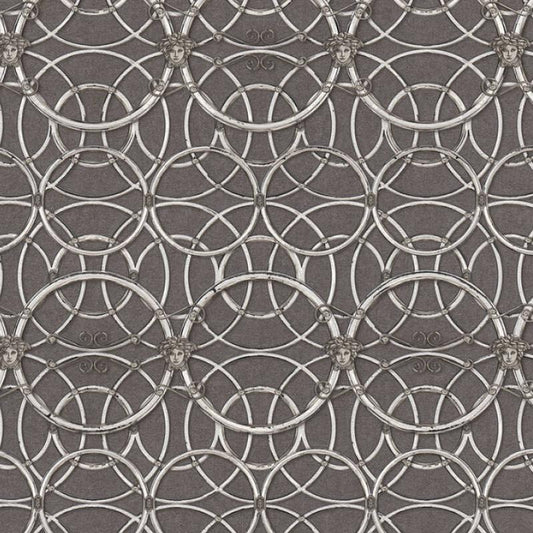 Versace Chain Wallpaper - Silver/Grey