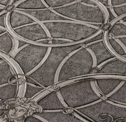 Versace Chain Wallpaper - Silver/Grey