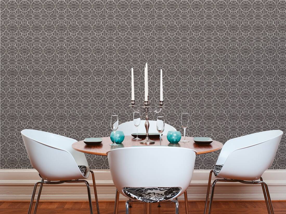 Versace Chain Wallpaper - Silver/Grey