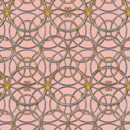 Versace Chain Wallpaper - Silver/Gold/Pink/Grey