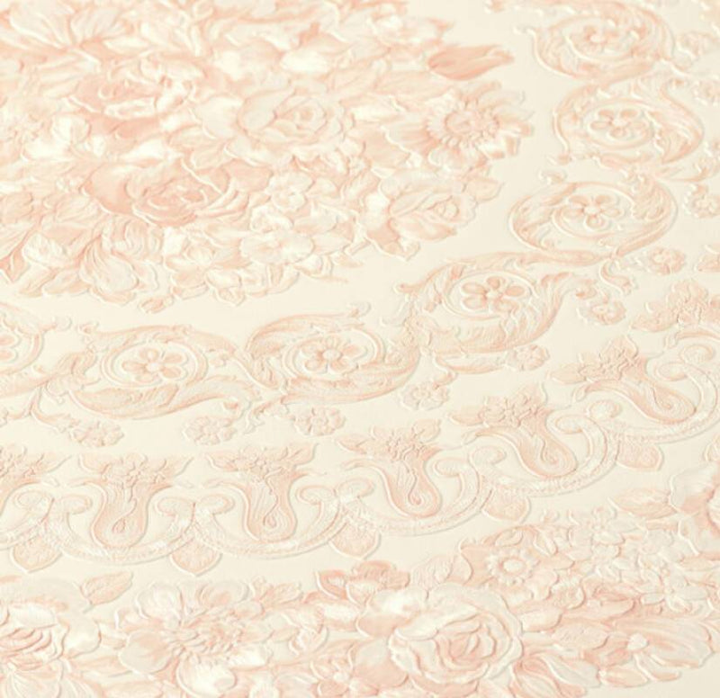 Versace Crown Moulding Wallpaper - Pink/Silver