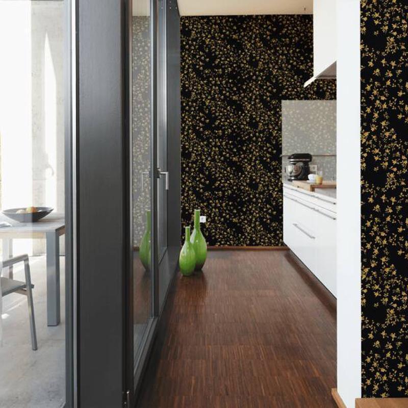 Versace Fall Wallpaper - Black/Gold