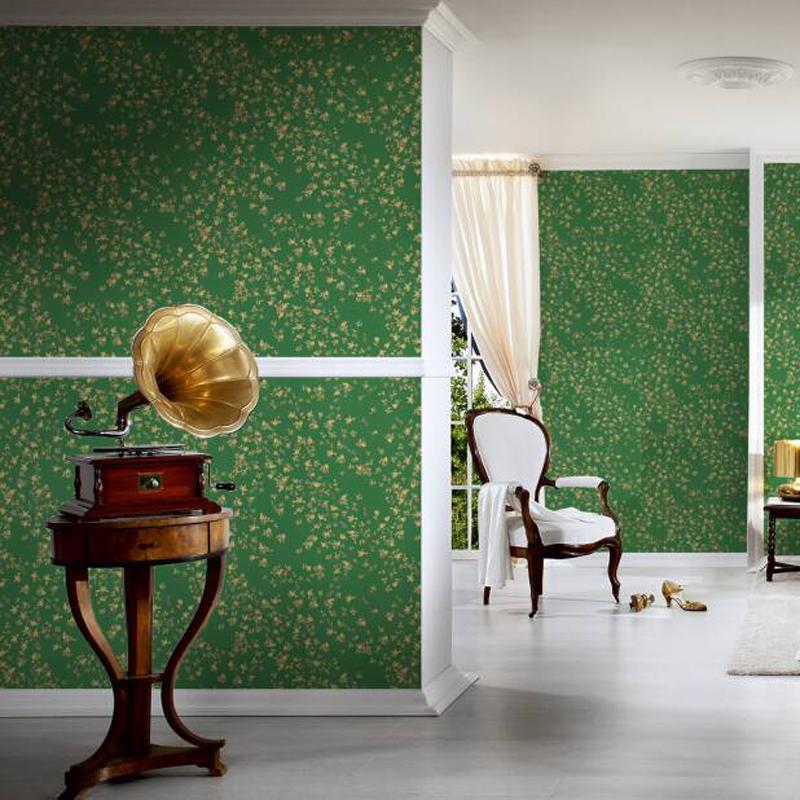 Versace Fall Wallpaper - Green/Gold/Yellow