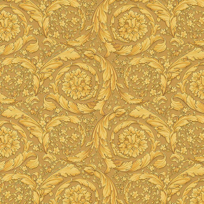 Versace Floral Garland 2 Wallpaper - Gold