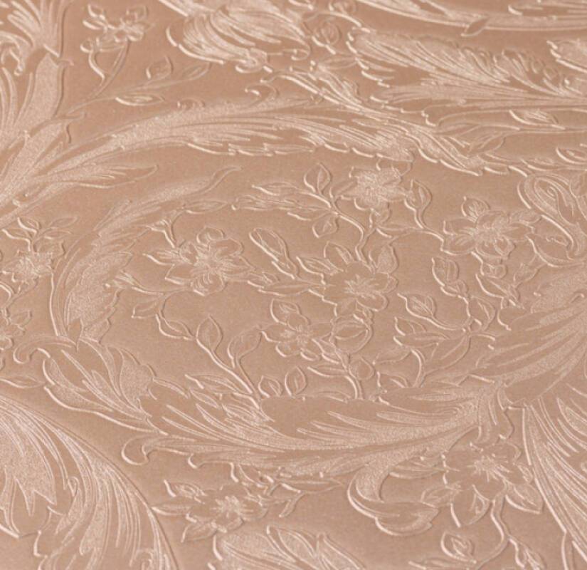 Versace Floral Garland Wallpaper - Copper Pink