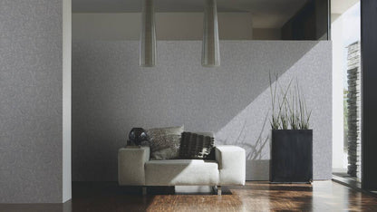 Versace Floral Garland Wallpaper - Silver/Grey
