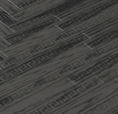 Versace Parquet Wallpaper - Grey/Black