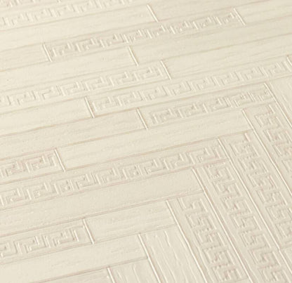 Versace Parquet Wallpaper - Creme/Beige
