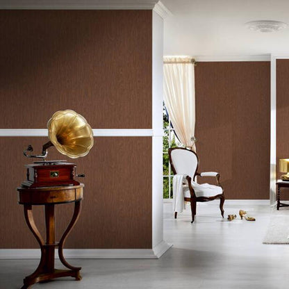 Versace Timber Wallpaper - Brown/Orange/Red