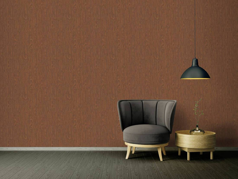 Versace Timber Wallpaper - Brown/Orange/Red