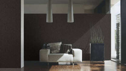 Versace Timber Wallpaper - Grey/Black