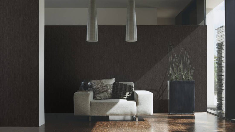 Versace Timber Wallpaper - Grey/Black