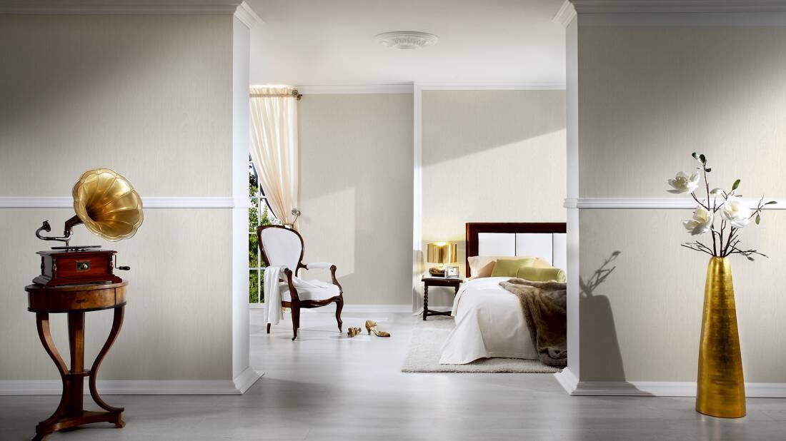 Versace Timber Wallpaper - Beige/Creme