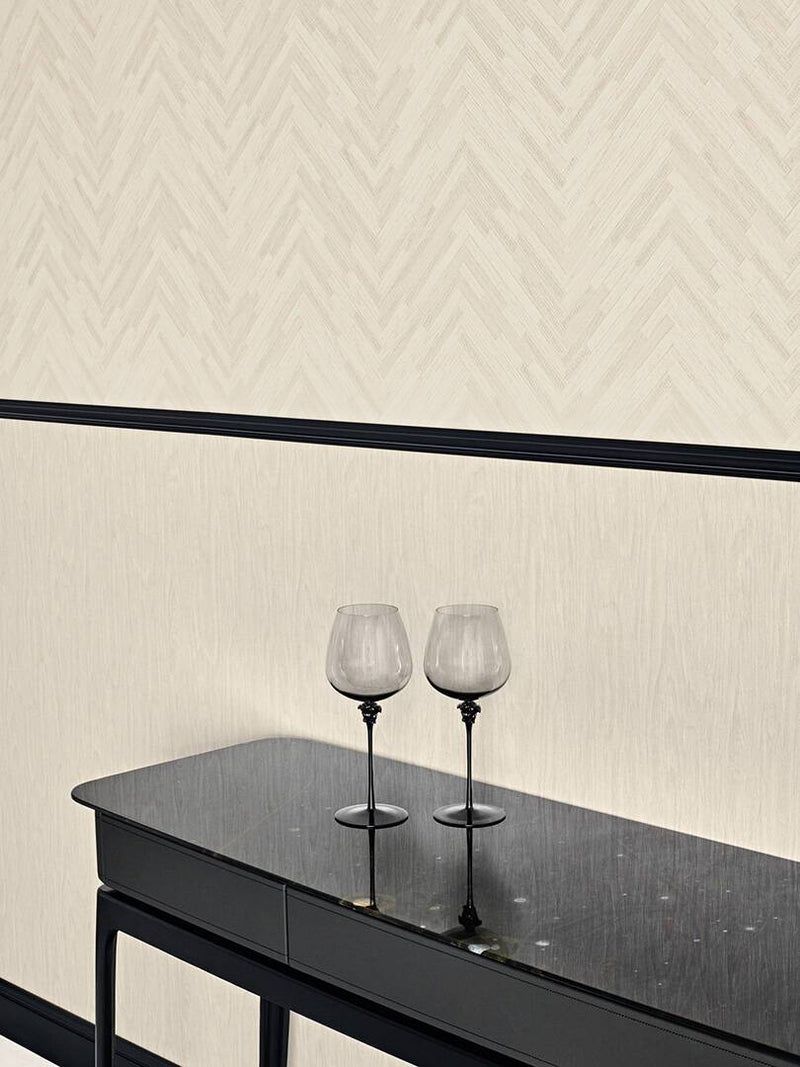 Versace Timber Wallpaper - Beige/Creme/White