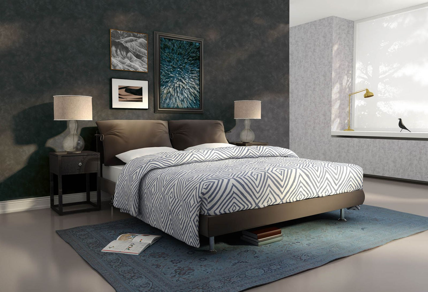 Charred Plaster Vinyl Wallpaper - Charcoal - 43 Rolls Due July