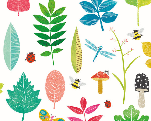 Sample - Forest Floor Wallpaper - Ohpopsi - Juicy Fruit