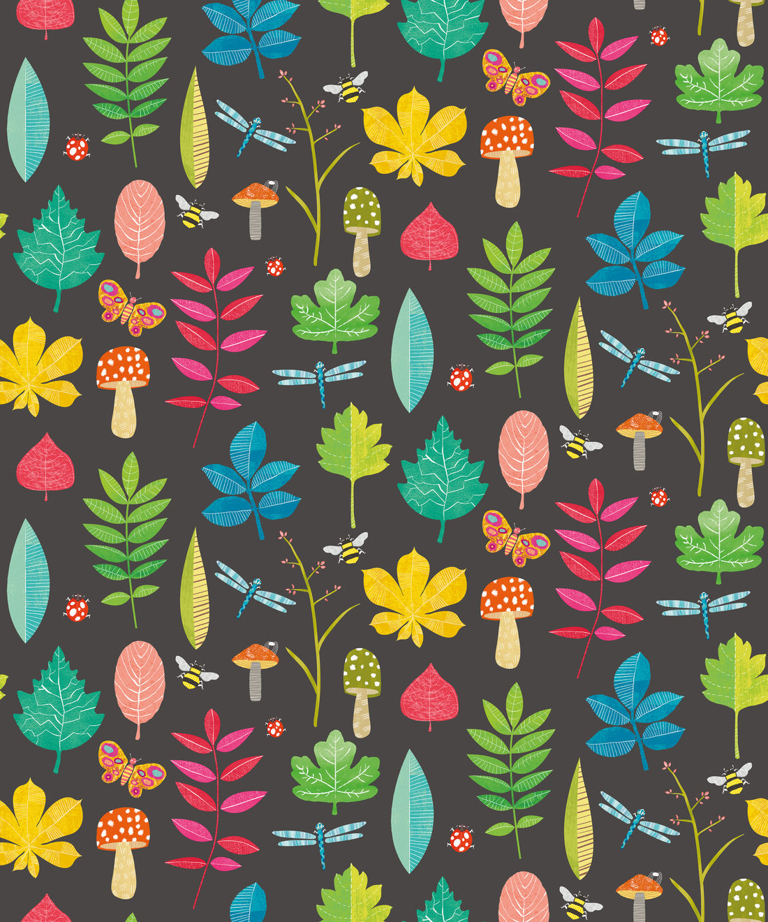 Forest Floor Wallpaper - Ohpopsi - Liquorice