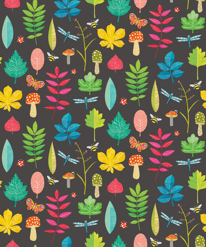 Forest Floor Wallpaper - Ohpopsi - Liquorice