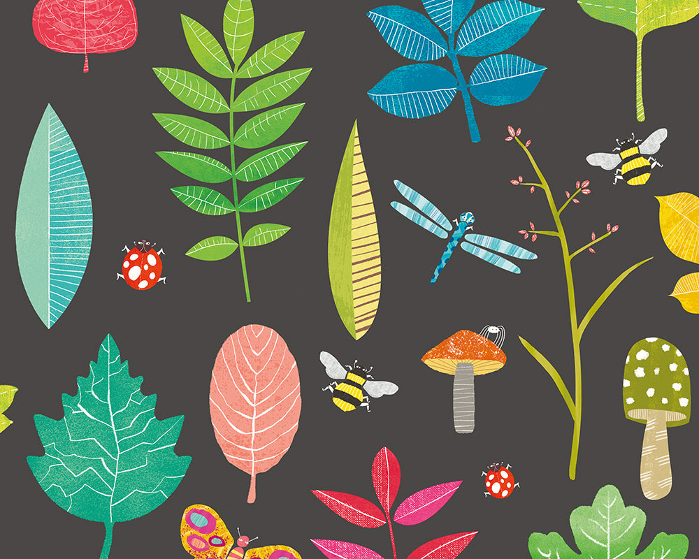 Forest Floor Wallpaper - Ohpopsi - Liquorice