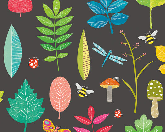 Forest Floor Wallpaper - Ohpopsi - Liquorice