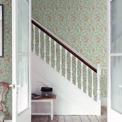 Arbutus by Morris Wallpaper - Blue/Pink