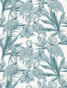 Tropical Shore Flamingo Hybrid Mural - Blue