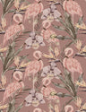 Tropical Shore Flamingo Hybrid Mural - Berry