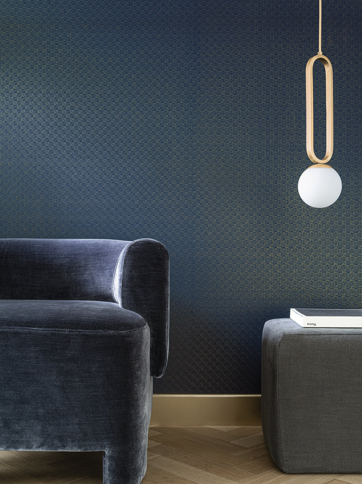 Sample - Wagara Wallpaper - Inky Blue