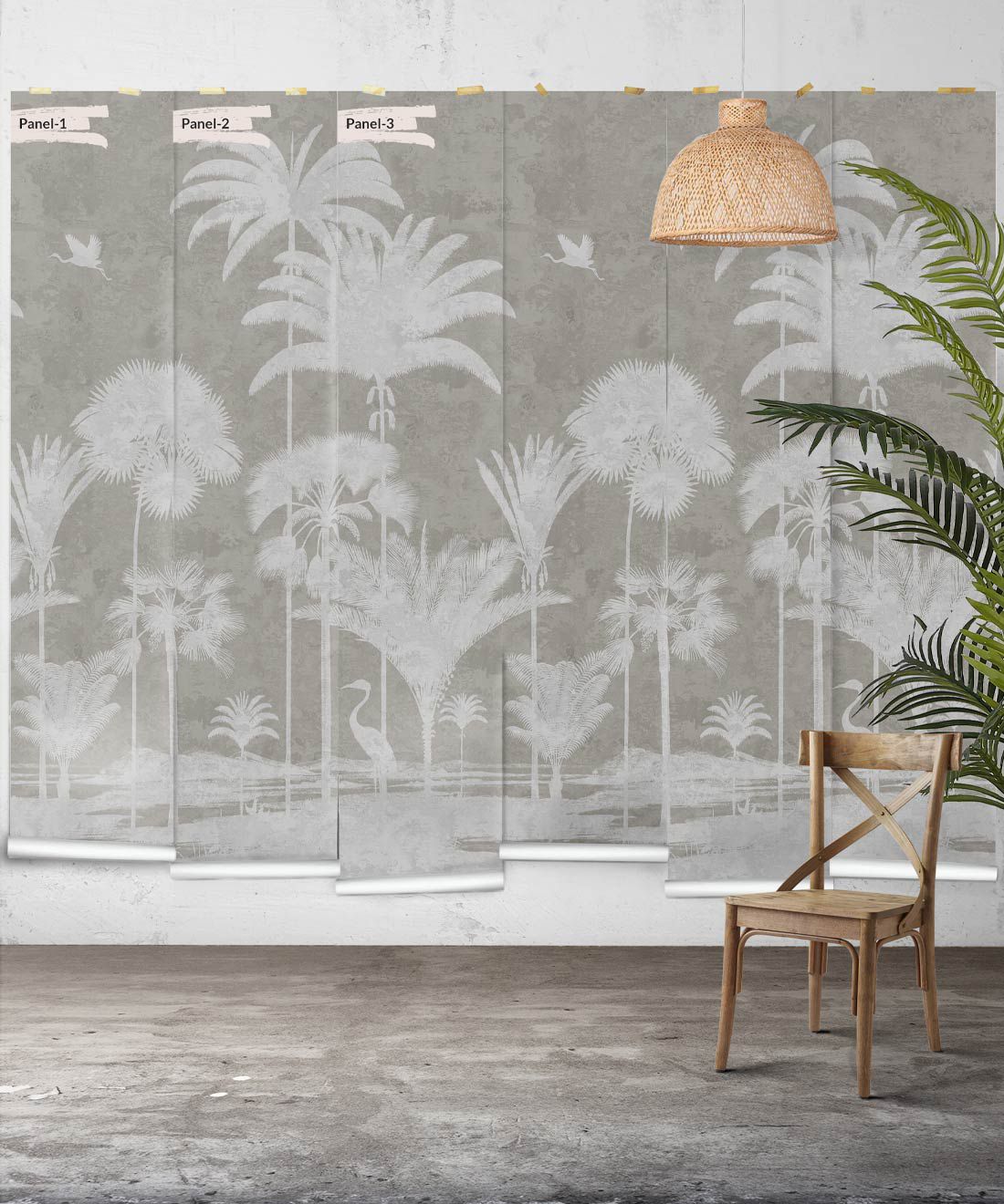 Shadow Palm Mural Hybrid Wallpaper - 5 Colours