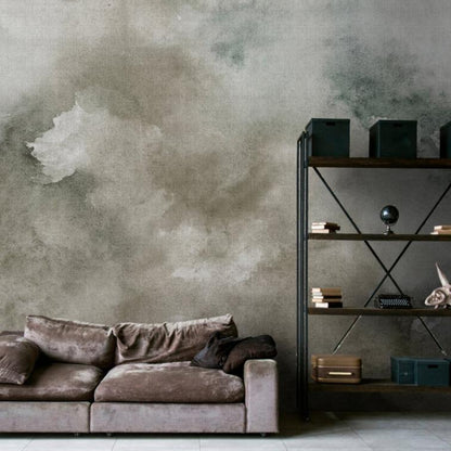 Watercolours - Custom Sized Wallpaper Mural (per m2) - Grey