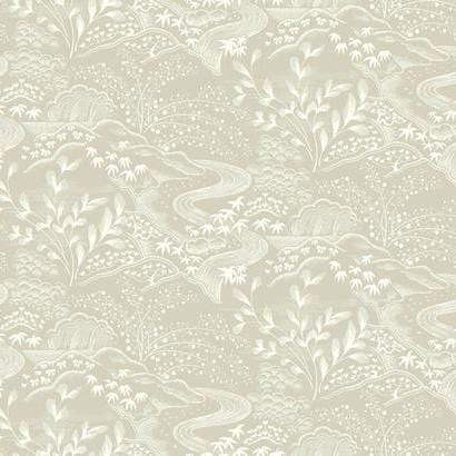 Sample – Waterfall Gardens Florence Broadhurst Wallpaper - Beige