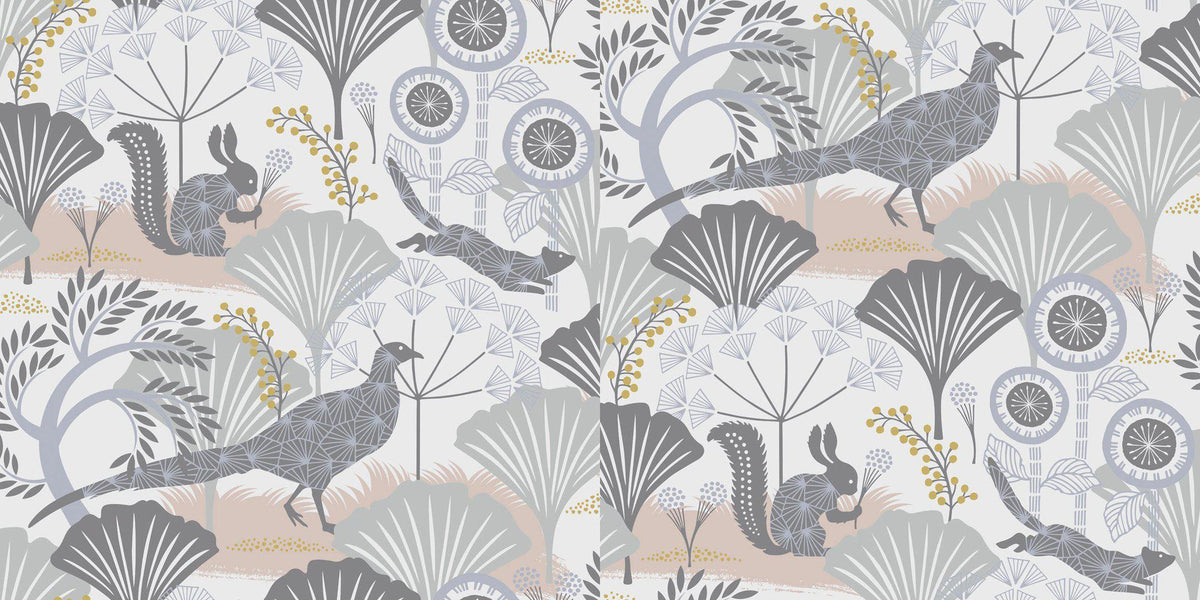 Sample - Mardgomma Wallpaper - White/Grey