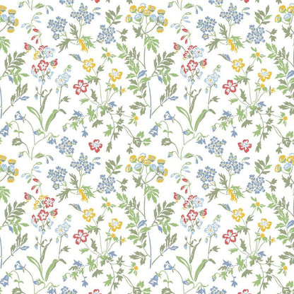 Juni Scandinavian Wallpaper - White/Multi - Discontinuing