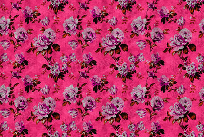 Wild Rose - Custom Sized Wallpaper Mural (per m2) - Bright Pink