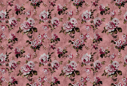 Wild Rose - Custom Sized Wallpaper Mural (per m2) - Pink/Red