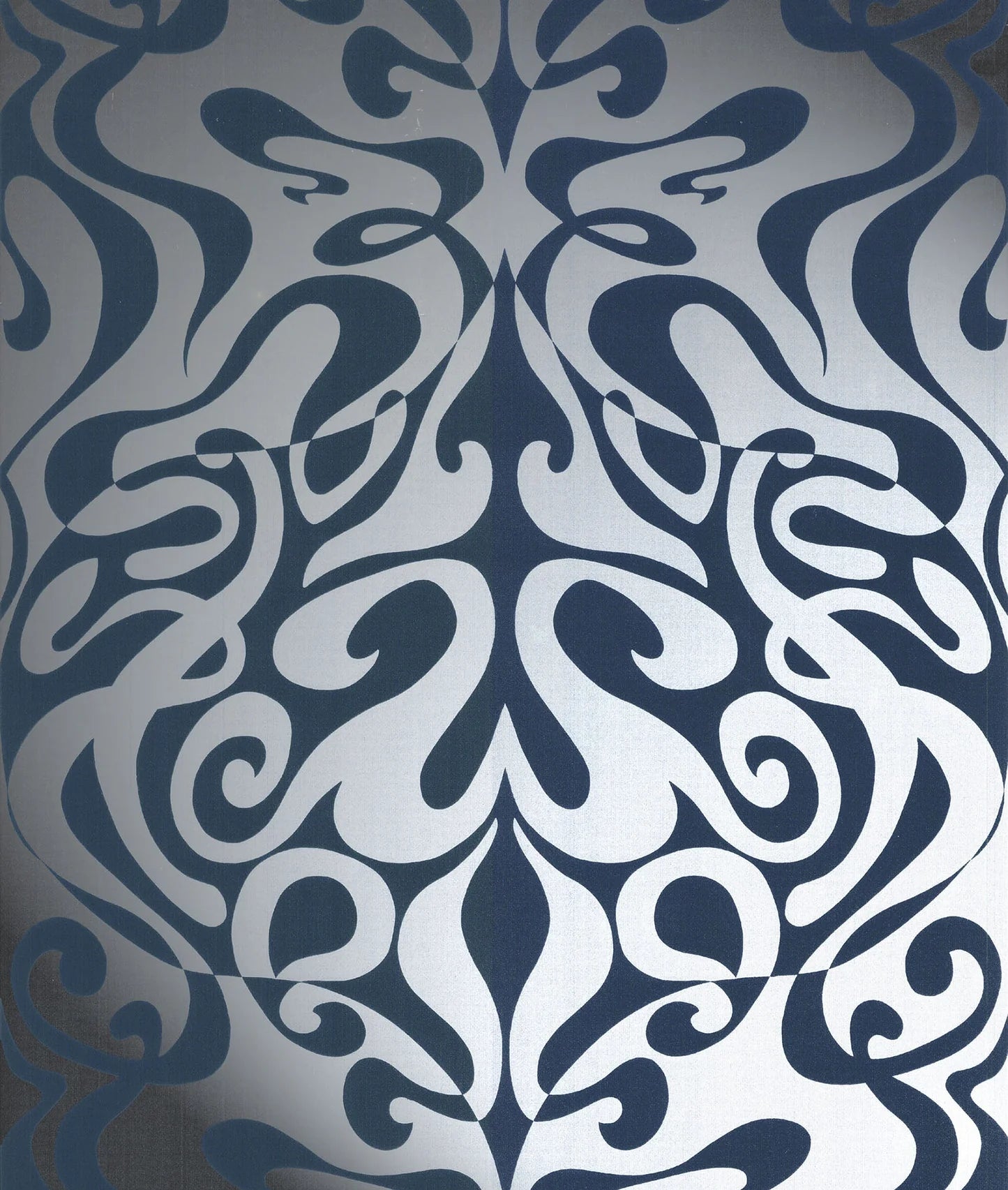 Woodstock Wallpaper - Silver Foil/Black
