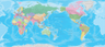 World Map NZ Centre - Traditional - Custom Sized Wallpaper Mural