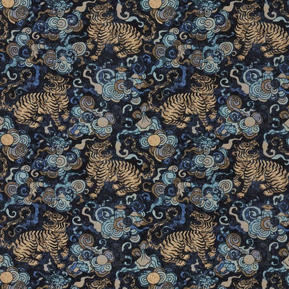 Desa Tiger Fabric - Midnight