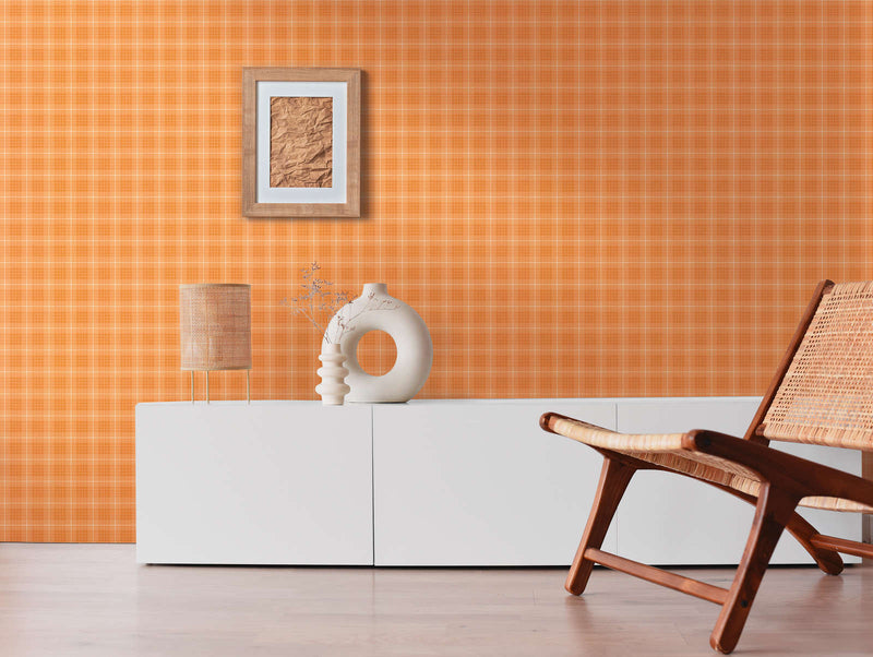 Tartan The Wallpaper - Orange