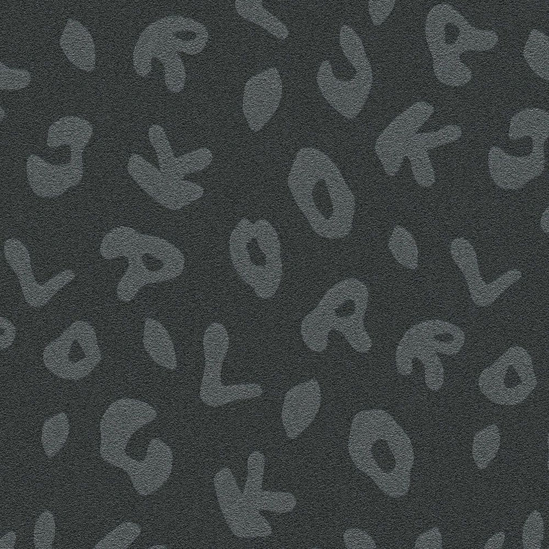 Leopard - Karl Lagerfeld Wallpaper - Charcoal