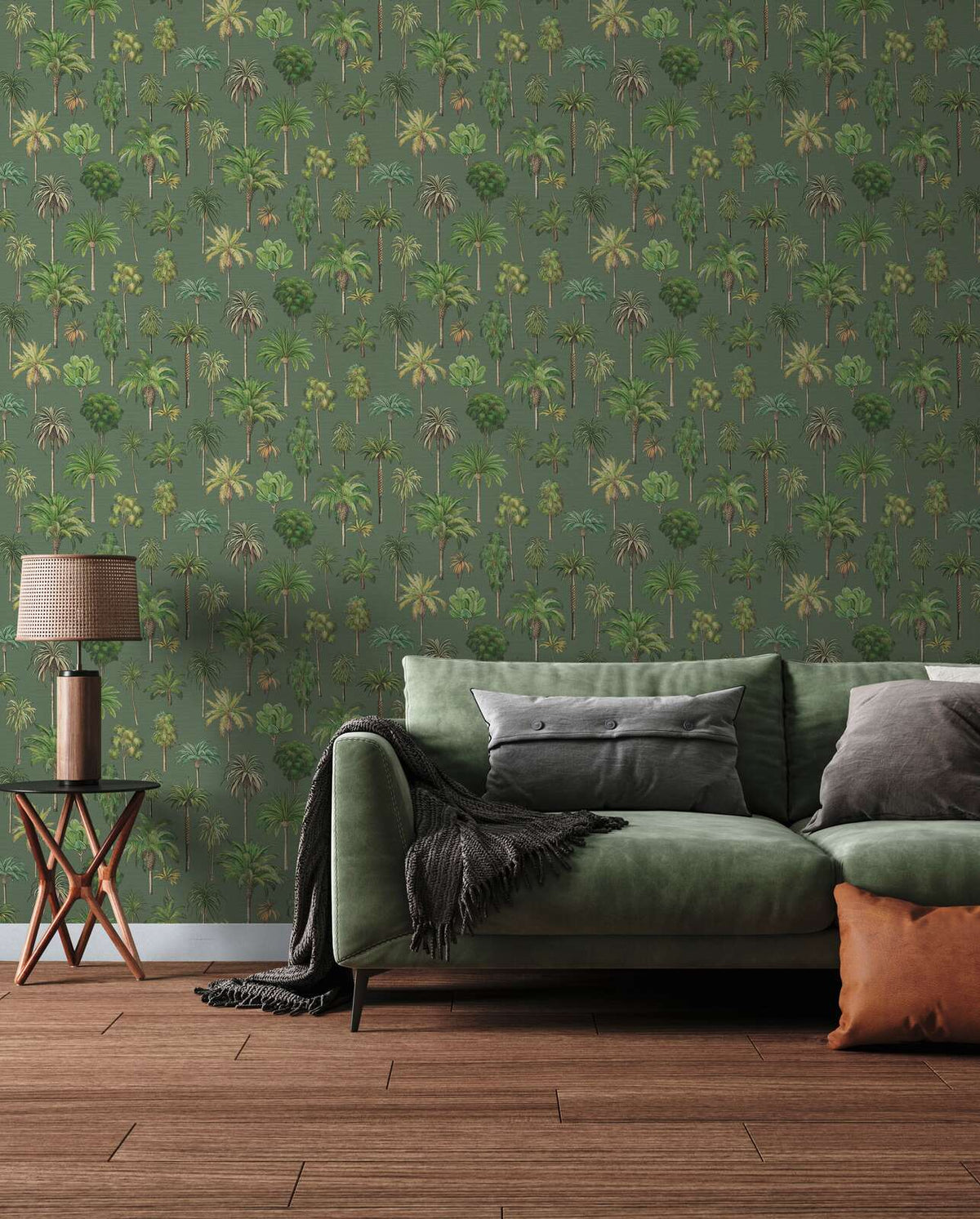 Riviera Palm Tree Wallpaper – Green