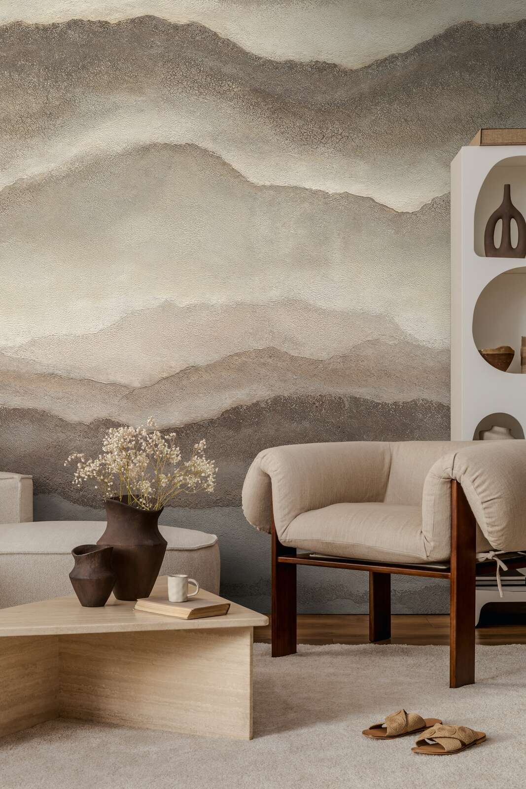 The Wall 4 - Hybrid Wallpaper Mural - Abstract Mountains