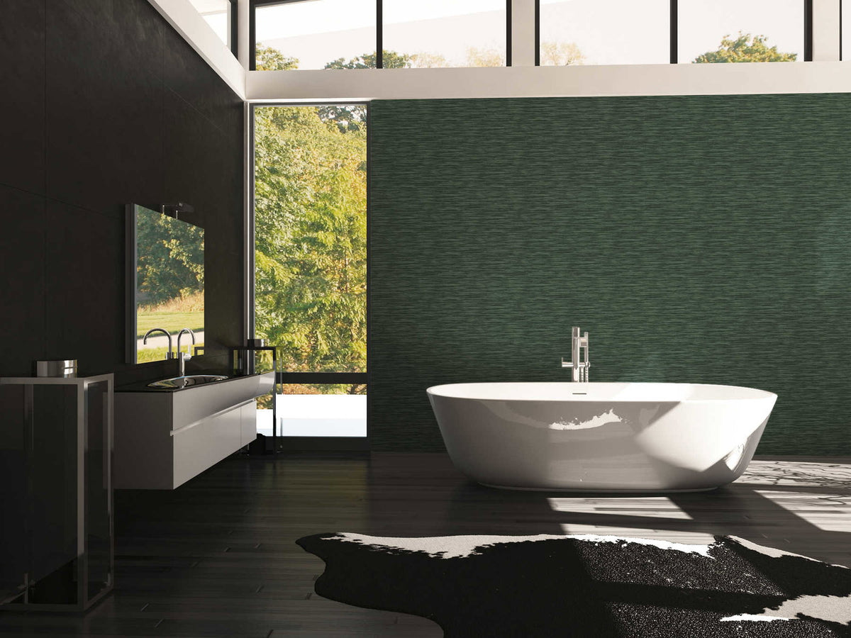 Jung Reed Heavy Weight Vinyl Wallpaper - Forest Green - Arriving January 2027