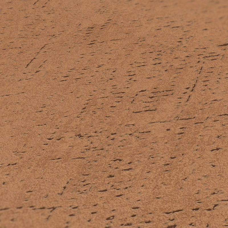 Cork-look Wallpaper - Brown/Orange