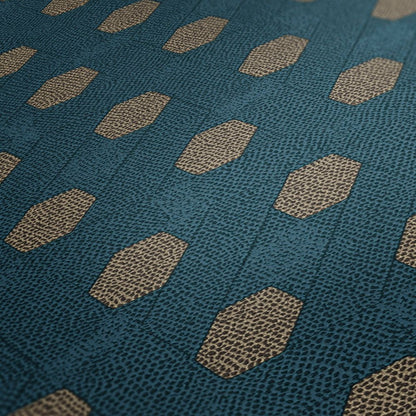 Hex Glamour Heavy Weight Wallpaper - Aqua
