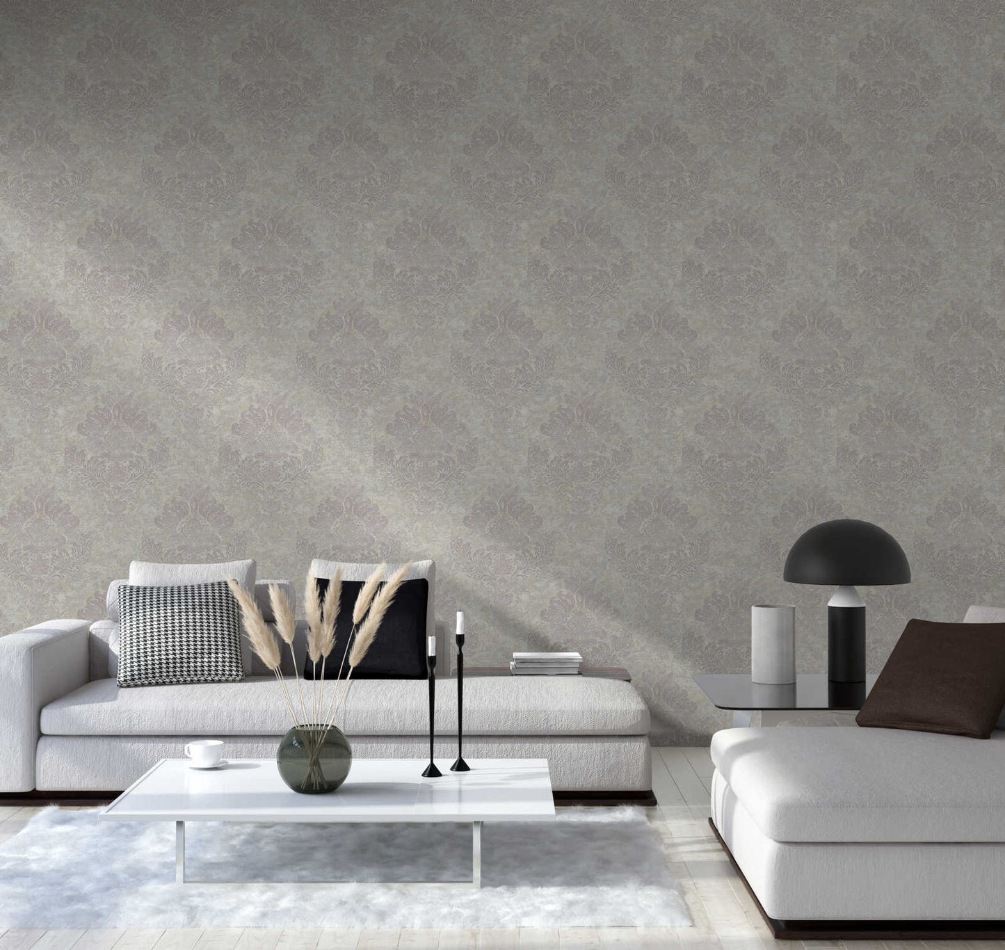 St. Petersberg Baroque Wallpaper - Grey