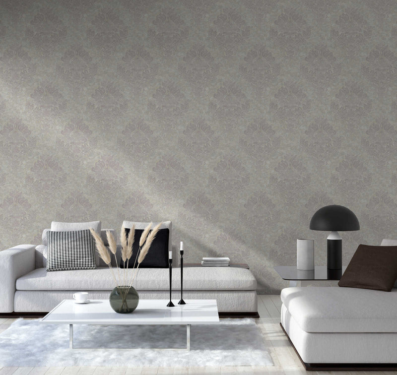 St. Petersberg Baroque Wallpaper - Grey